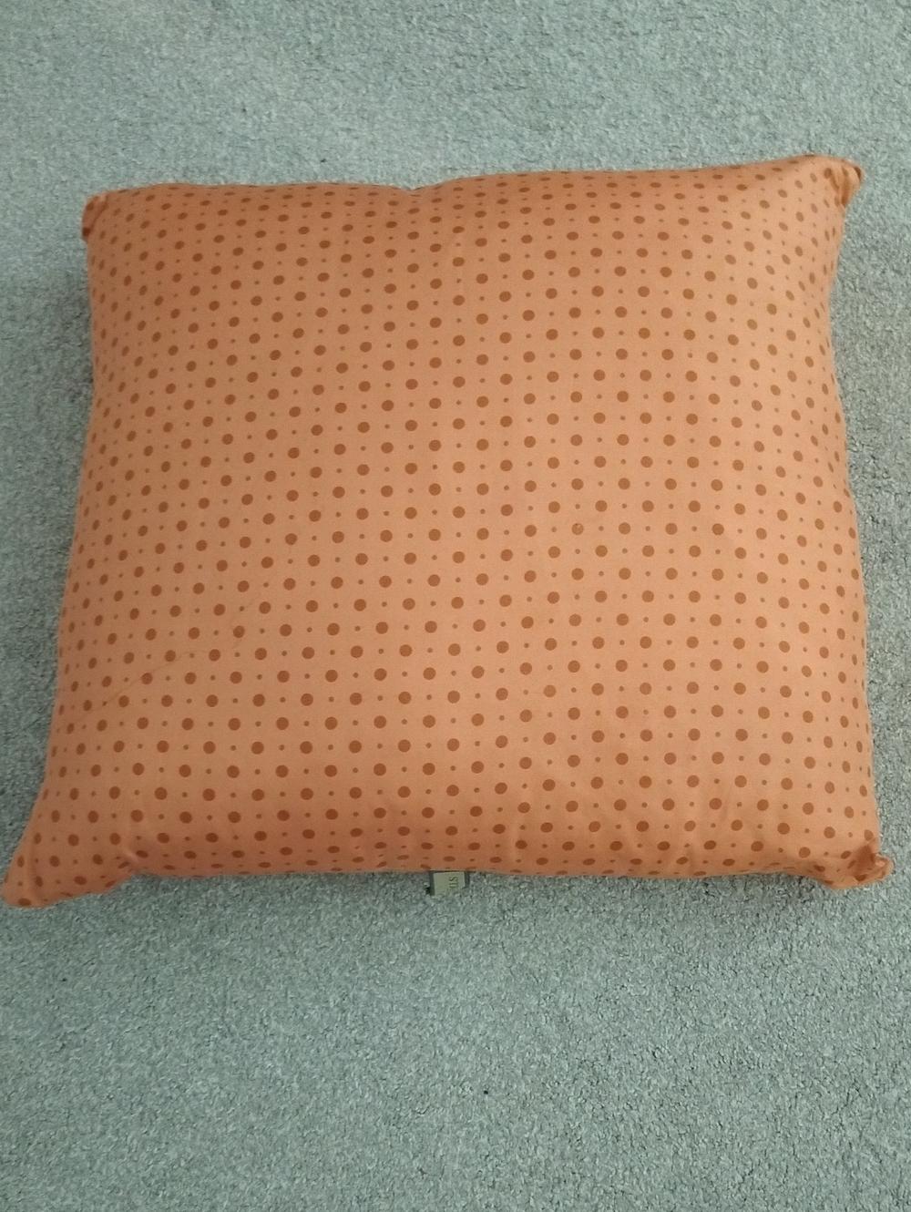 Orange / Peach Polka Dot Decorative Throw Pillow